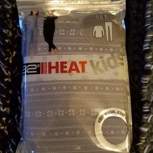Kids 32 Degrees Heat Long Johns Pajamas Gray Snowflake size L NEW